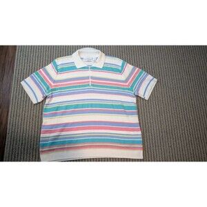 Alfred Dunner quarter zip striped shirt size xl